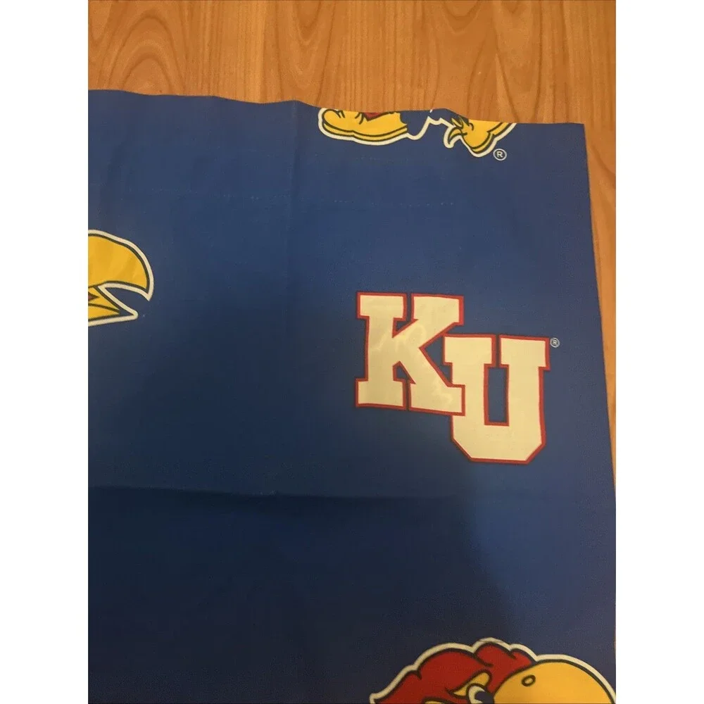 Kansas Jayhawks Curtain Valance Blue Crimson Yellow